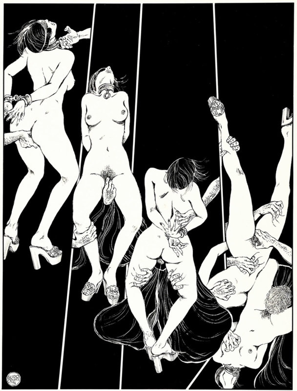 erotic comic art by Guido Crepax