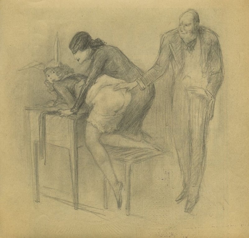 erotic drawing by Jean Morisot