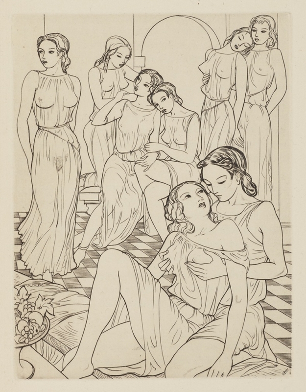 erotic engraving by John Buckland Wright