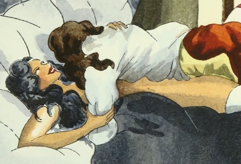 erotic illustration by Jean Gradassi (detail)