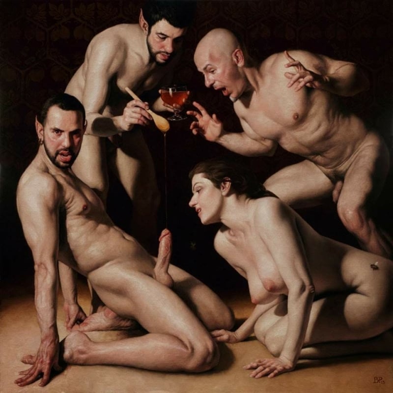 erotic painting by Carlos Barahona Possollo