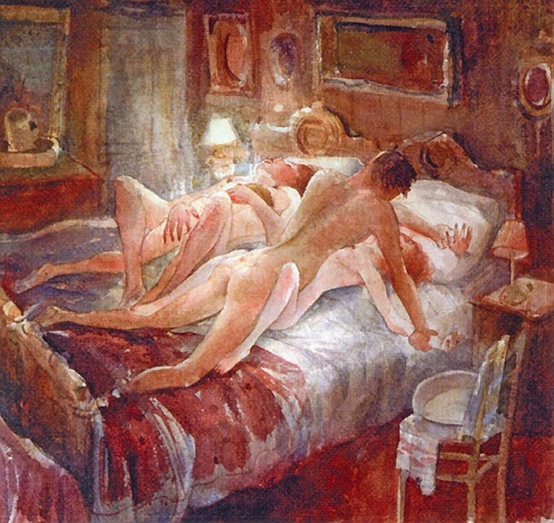 erotic painting by Otto Rudolph Schatz