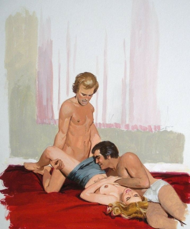 erotic painting for a pulp cover