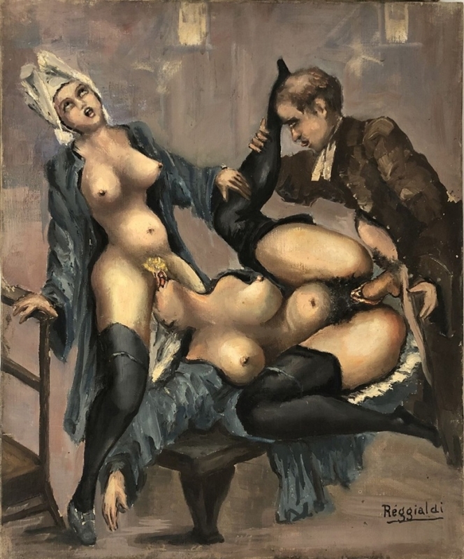 erotic painting of Nuns and a Monk)' Reggialdi