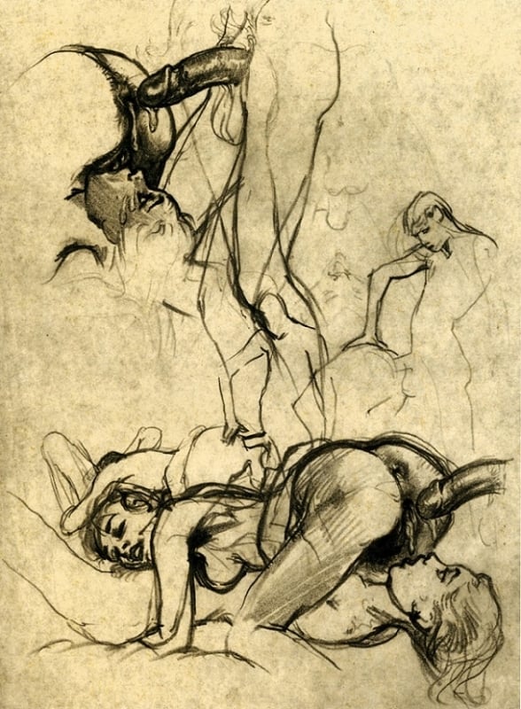 erotic sketches by Tom Poulton