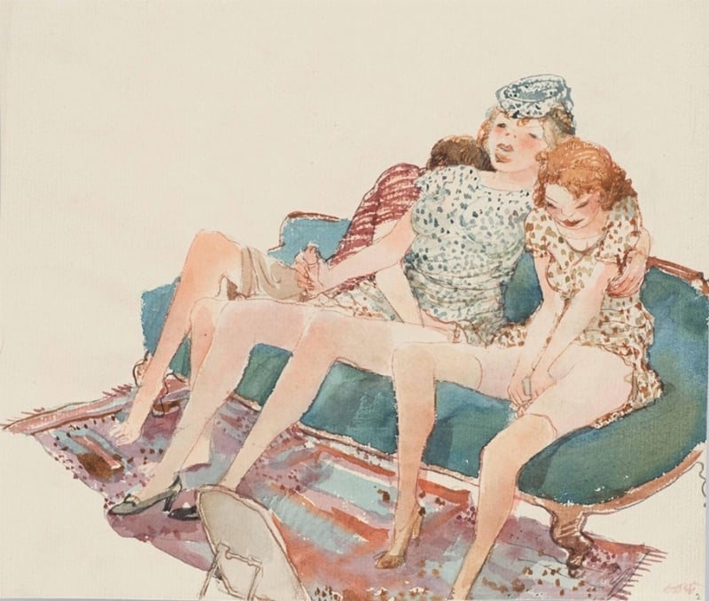 erotic watercolor by Otto Rudolph Schatz