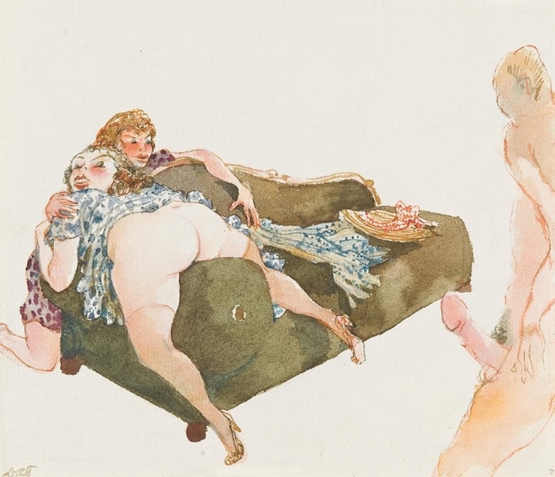 erotic watercolor by Otto Rudolph Schatz