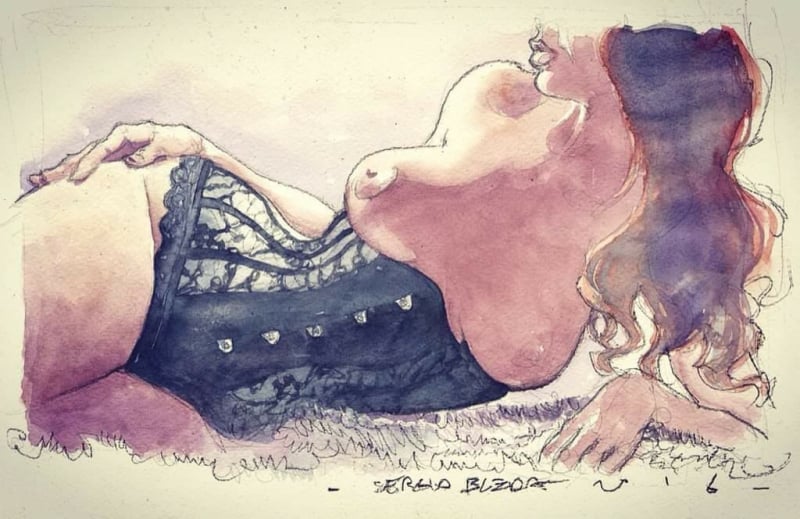 erotic watercolor by Sergio Bleda