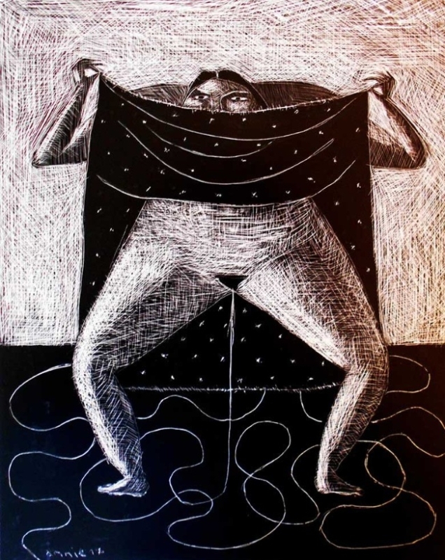 Etching on board, 2017 by Annie Kurkdjian Etching on board, 2017 by Annie Kurkdjian