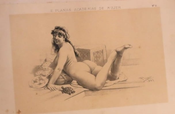 Eusebio Planas erotic engraving