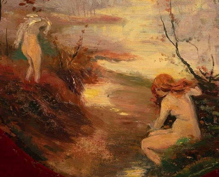 Federico Beltran Masses, Landscape with female nudes, 1910 (detail)