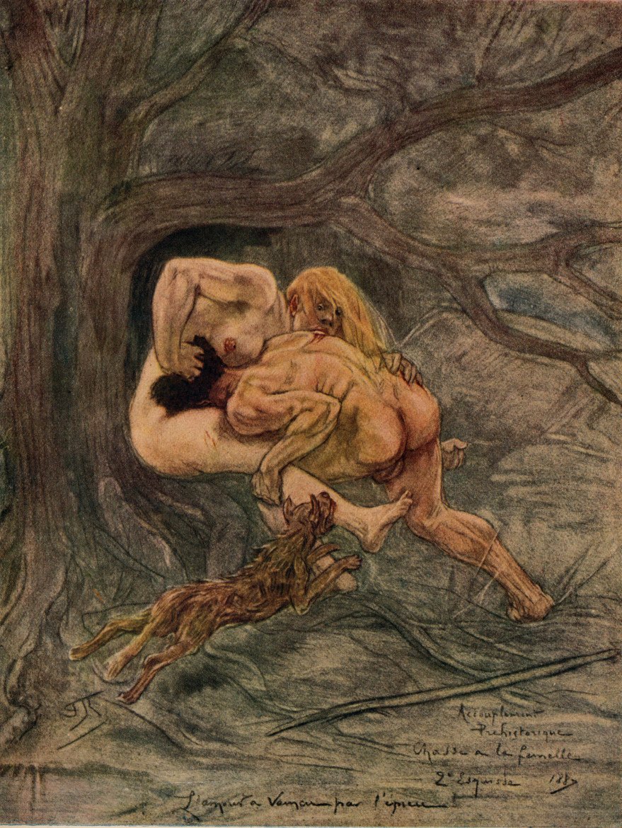 felicien rops pictures: prehistoric coupling