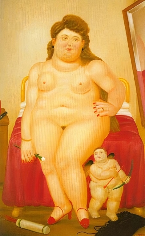 fernando botero Venus with Cupid