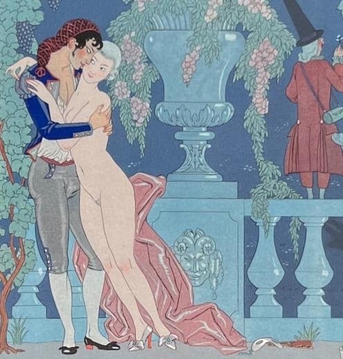 Fetes Galantes, 1928 by Georges Barbier (detail)