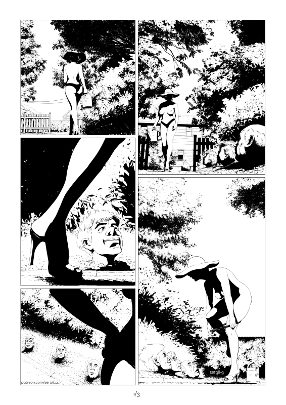 First comic book attempt (2021) by Sergii-g (panel one)
