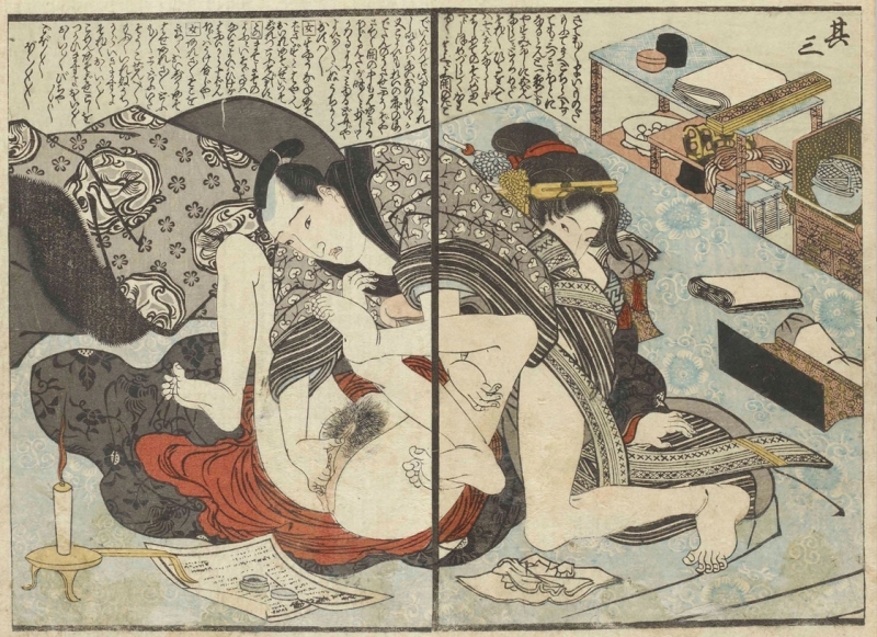 fisting in (Ehon Kaichū Kagami), attributed to Utagawa Toyokuni