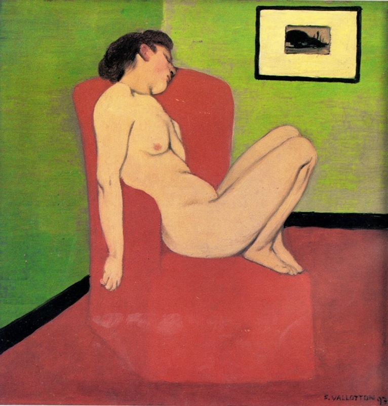 Félix Vallotton, Nu au Fauteuil Rouge, 1897