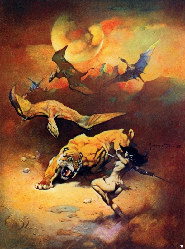 flying reptiles Frank Frazetta