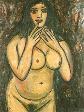 Francis Newton Souza, Female Nude, 1962