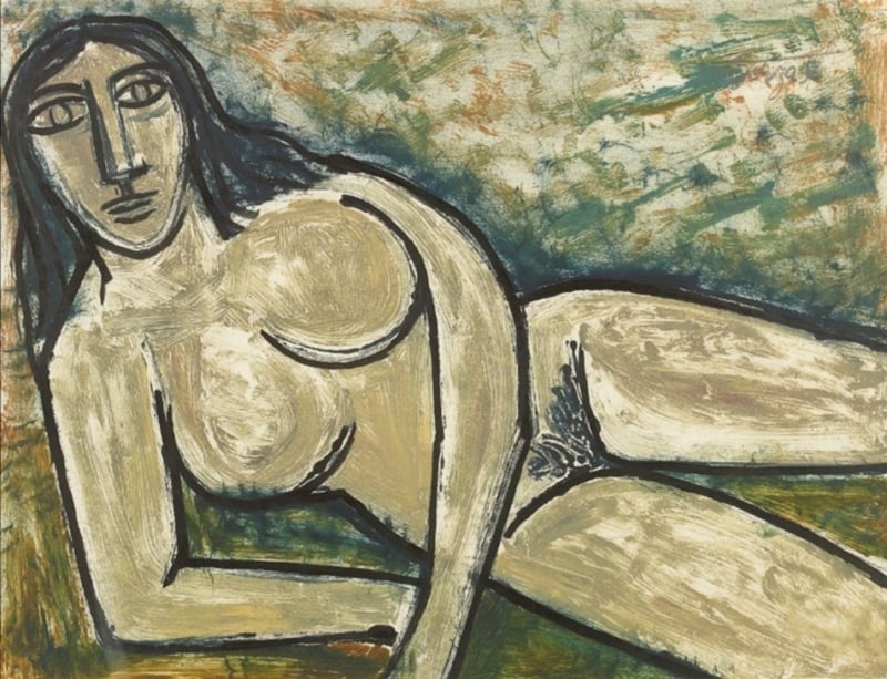 Francis Newton Souza, Nude, 1956