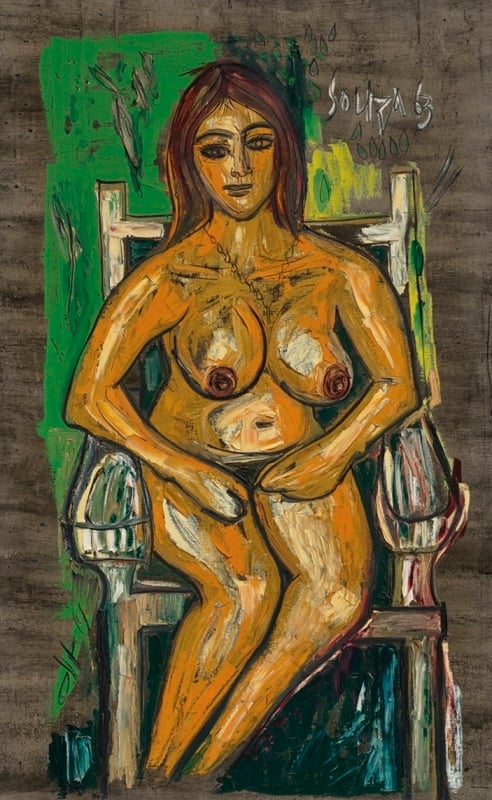 Francis Newton Souza, Untitled (Nude), 1963