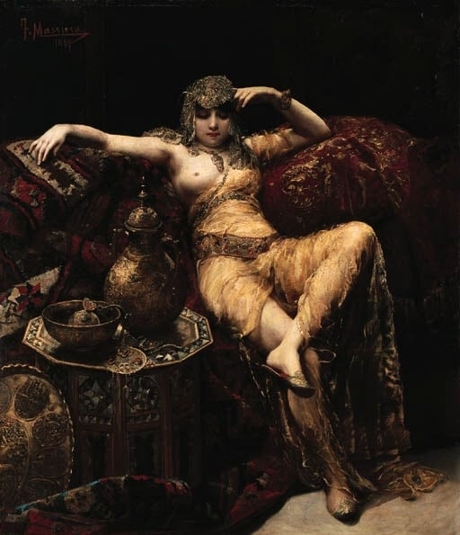 Francisco Masriera y Manovens, A Harem Beauty, 1899, Photo credit Christie's