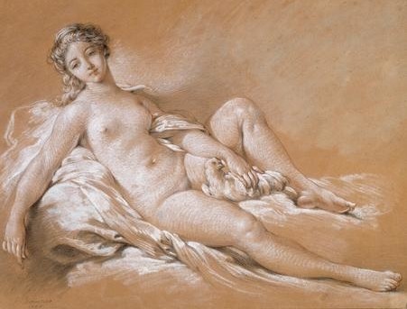 François Boucher's Venus with a Dove, sketch.