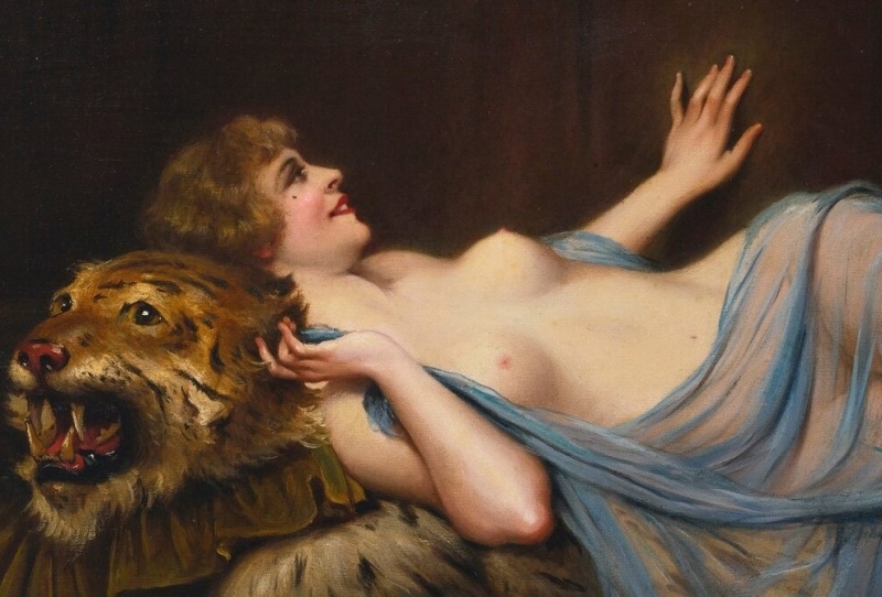 François Martin-Kavel, femme au tigre (woman with tiger) François Martin-Kavel, femme au tigre (woman with tiger)