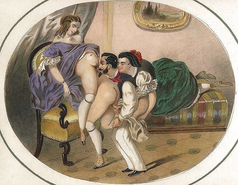 French erotic painting threesome