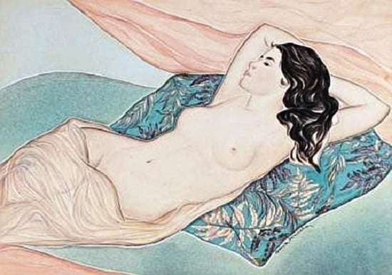 Genia Minache Reclining nude