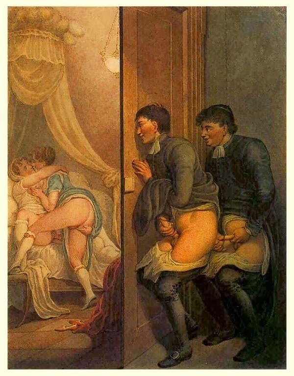 Georg Opiz male voyeurs watching lesbians