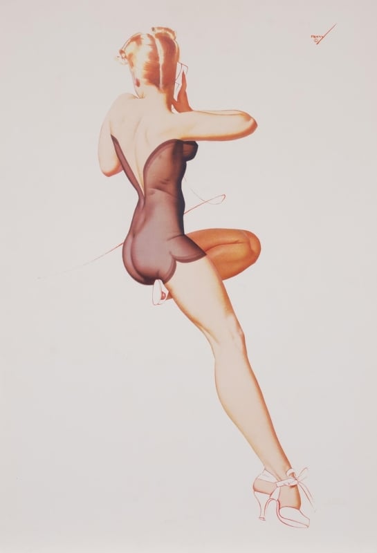 George Petty pin-up girl poster designed by the famous American pin-up artist,  ca 1940s/ Pin up style illustration by Olivia de Berardinis