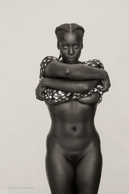 Gilles Berquet black model undressing