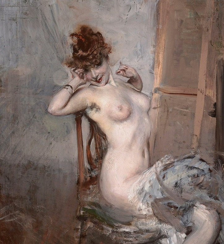 giovanni boldini seated female nude
