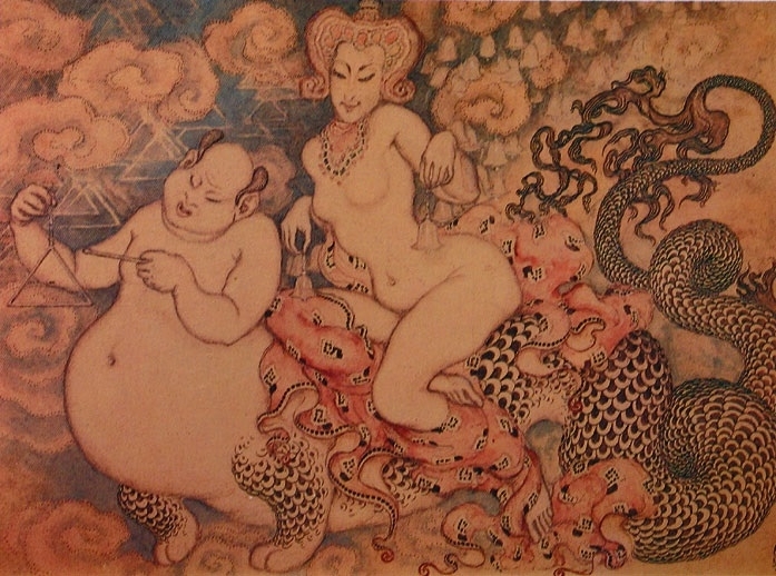Girl and the Buddha by nicholas kalmakoff
