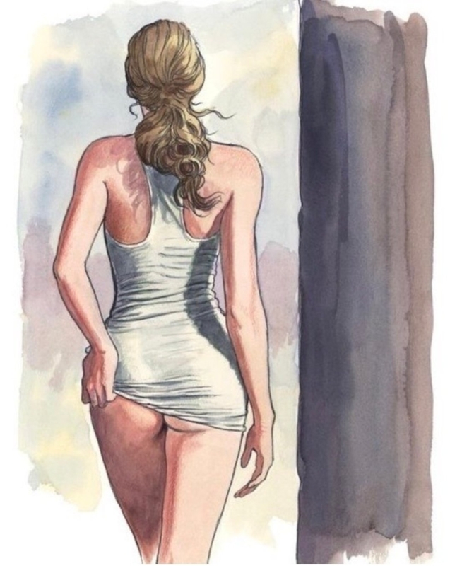 girl from the back by Milo Manara