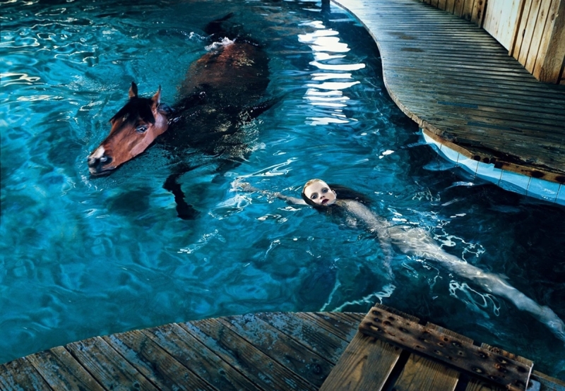 Girl in Pool with Horse, 2005