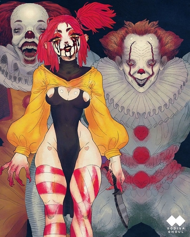 godiva ghoul scary clowns