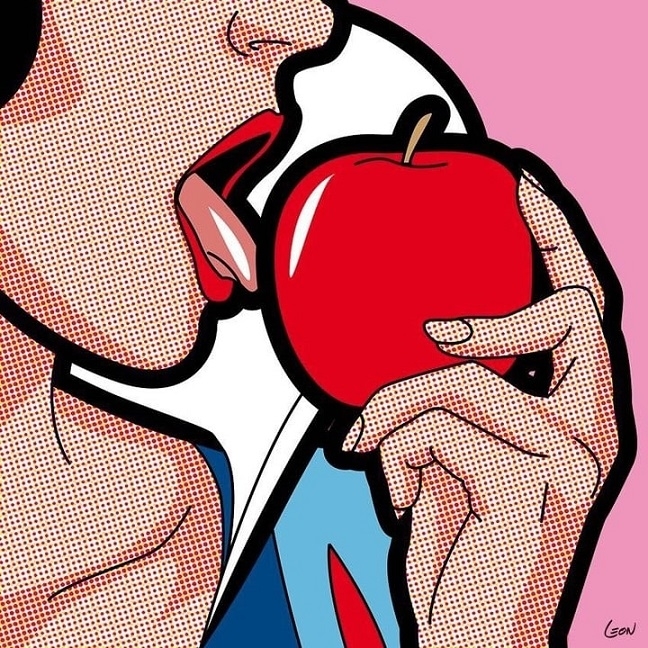 Grégoire Guillemin snowwhite licking apple