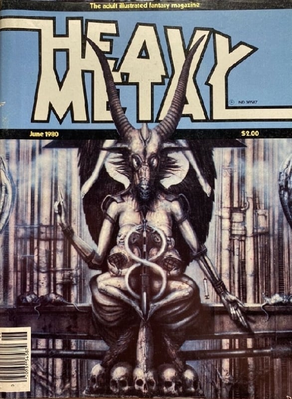 H.R. Giger Cover illustration for Heavy Metal Magazine, Volume 4, nr. 3 (June 1980)