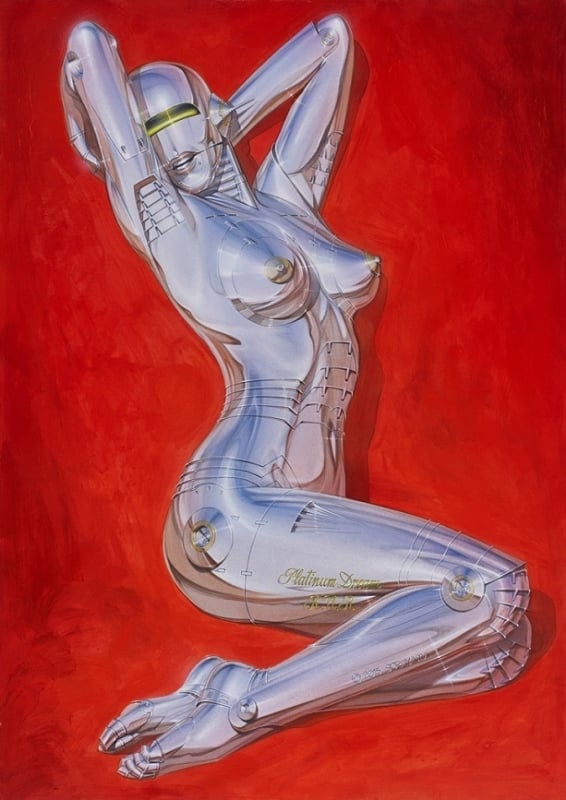 Hajime Sorayama Robotic pin-up model