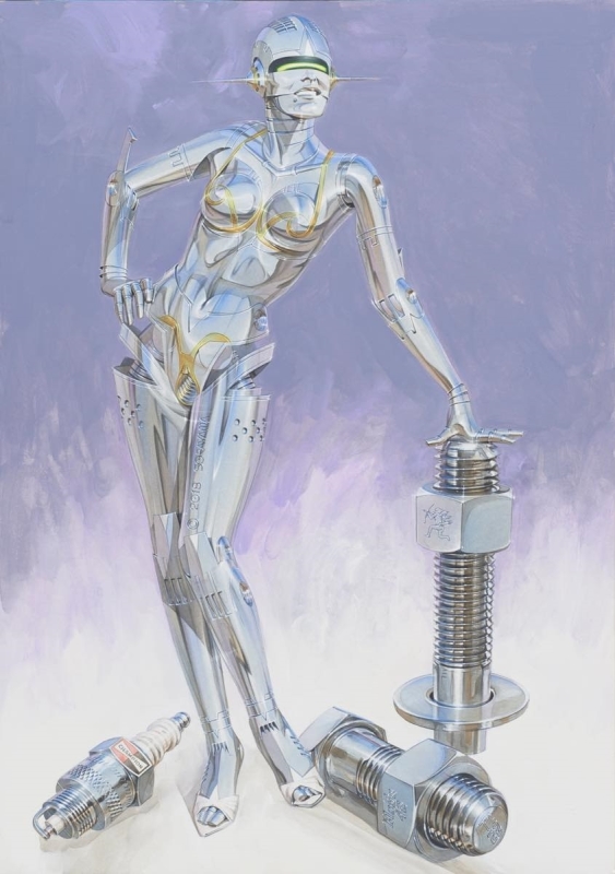 Hajime Sorayama Robotic woman with screws