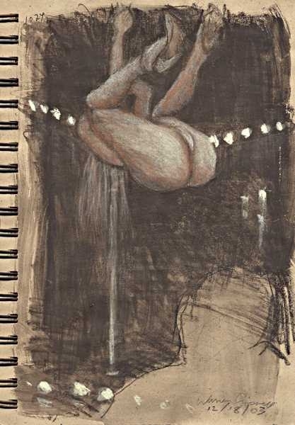 Haley on the Pole From the Oscar Wilde sketchbook