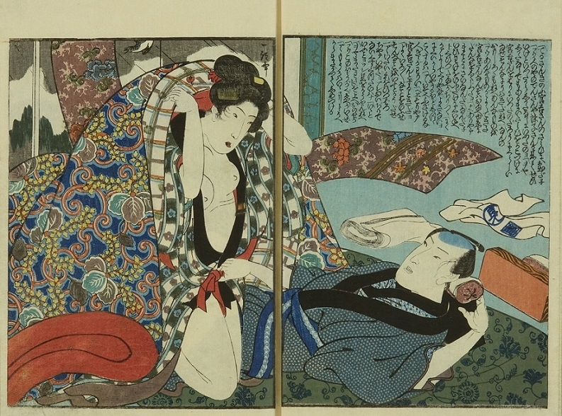 hana-goyomi shunga Kuniyoshi