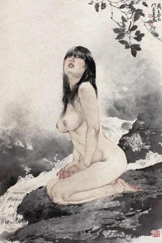 He Jiaying Girl by the stream