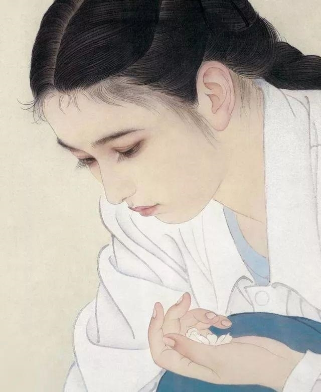 He Jiaying Girl with a flower