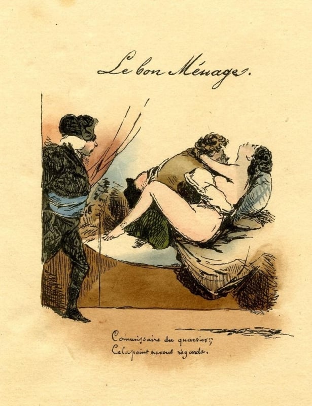 Henry Monnier,  Le Bon Ménage (Good Housekeeping) from the series Chansons de P.J. Béranger, c. 1827
