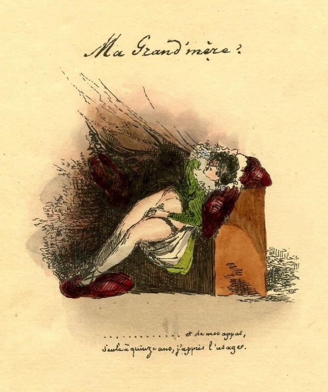 Henry Monnier, Ma Grande Mère? (My Grandmother?) from the series Chansons de P.J. Béranger, c. 1827
