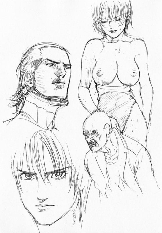 Hiroya Oku manga sketches