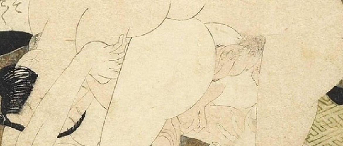 A Rare Discovery of a Gay Shunga Designed by Katsushika Hokusai